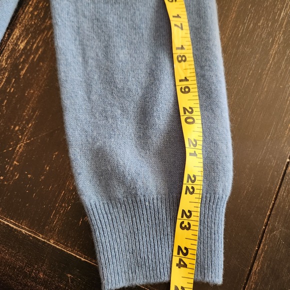 Charter Club 2-Ply 100% Cashmere Sweater Women's S/M Capsule Blue Basic Crew - Picture 6 of 8